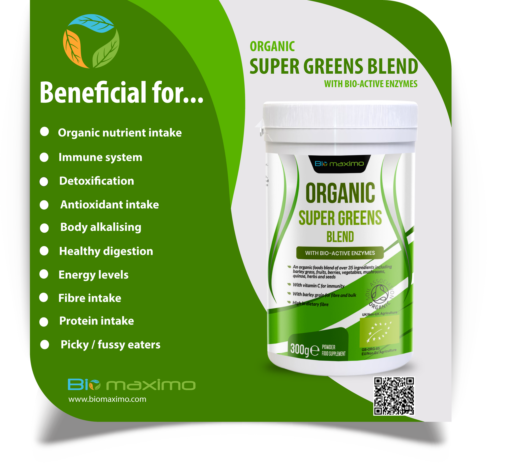 Biomaximo Organic Super Greens Blend