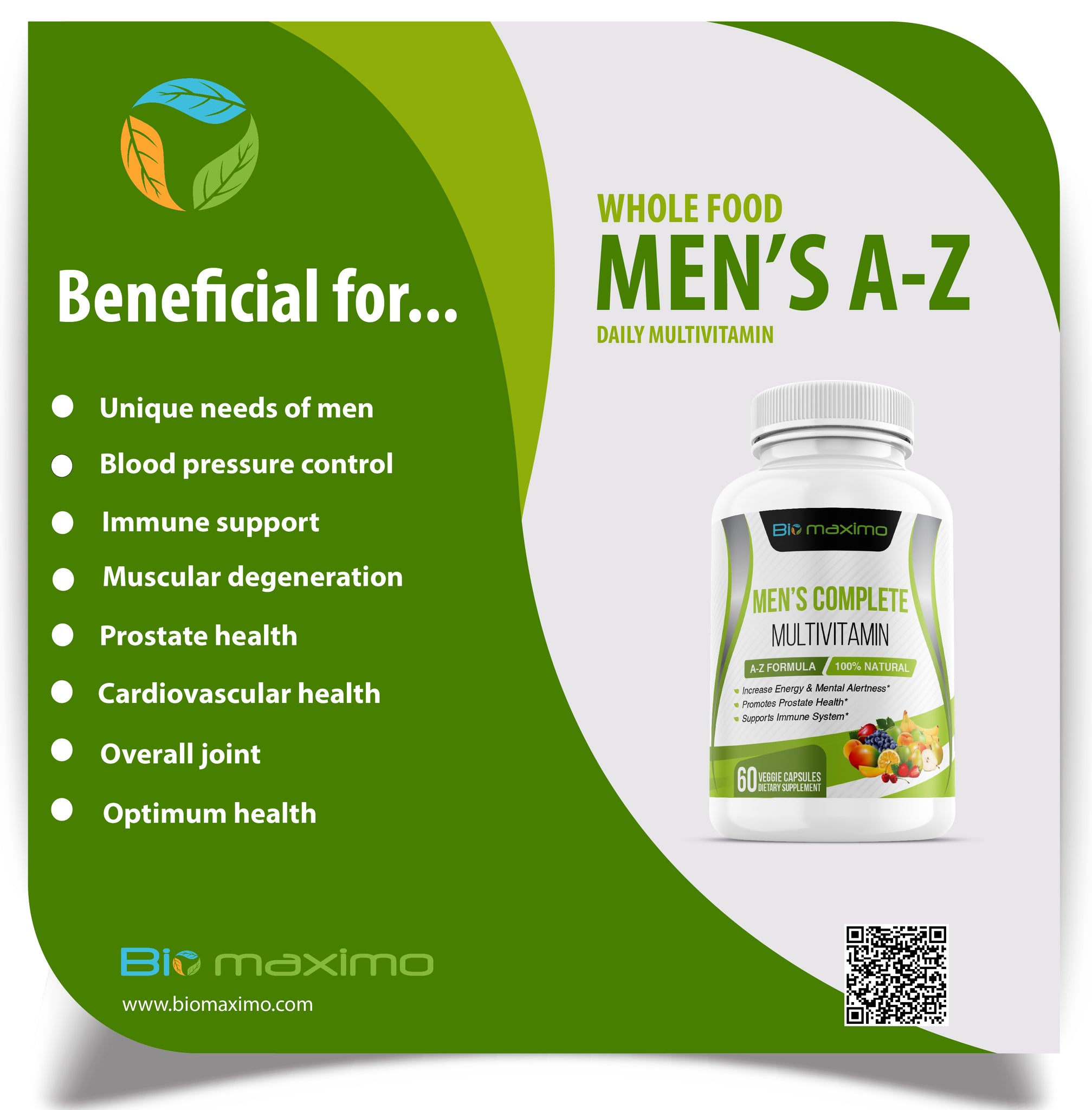 Biomaximo Men's A-Z Complete Multivitamin