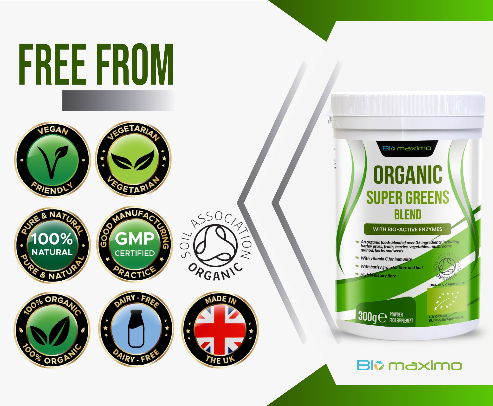 Biomaximo Organic Super Greens Blend