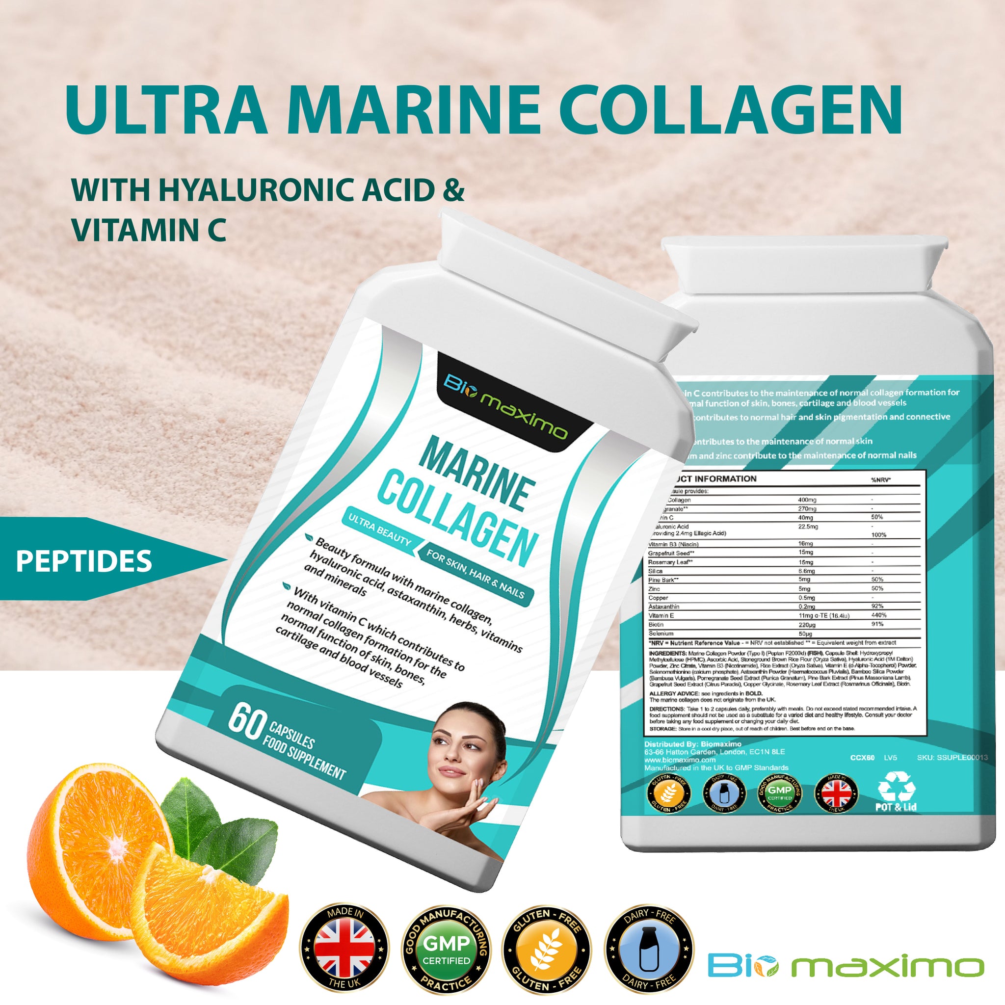 Marine collagen made with foods to produce more collagen