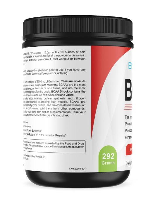 Biomaximo BCAA Shock Watermelon  - Amino Acids & Glutamine for Lean Muscle & Recovery