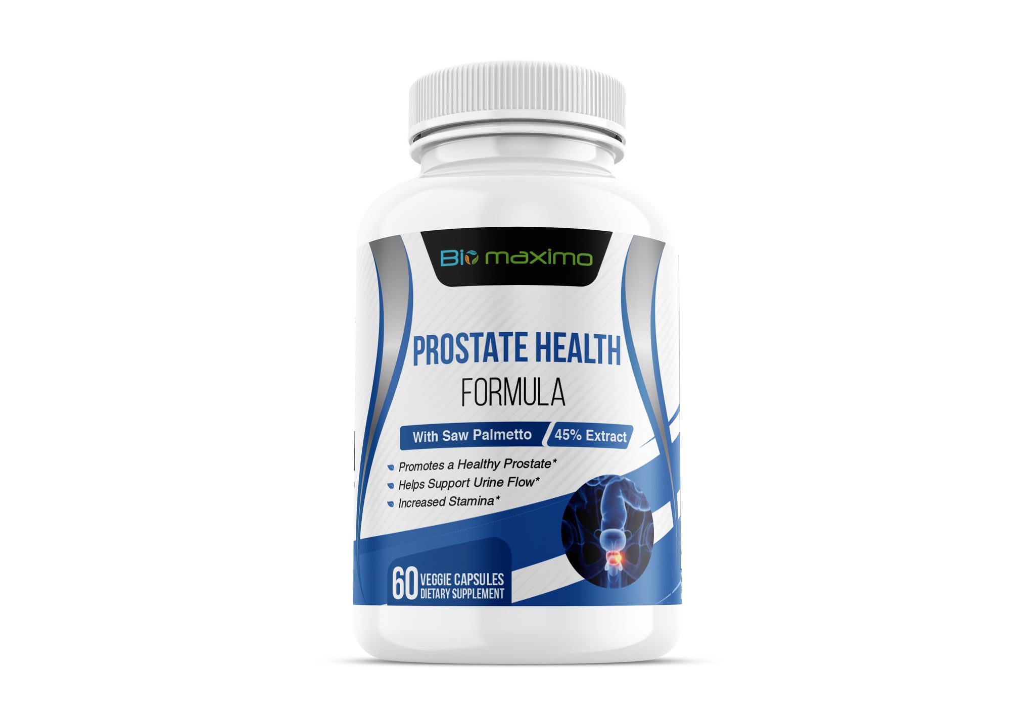 Biomaximo Prostate Formula Capsules - Extra Strength with Saw Palmetto, Zinc & Pumpkin Seed