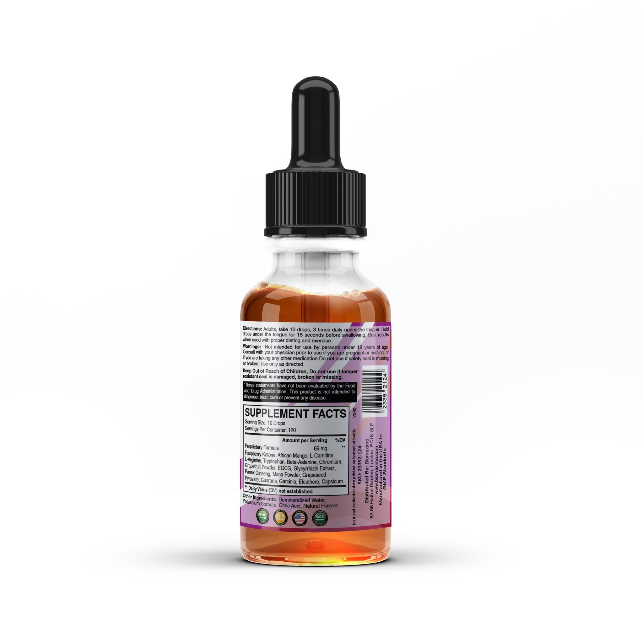 Biomaximo Raspberry  Ketone Drops with African Mango
