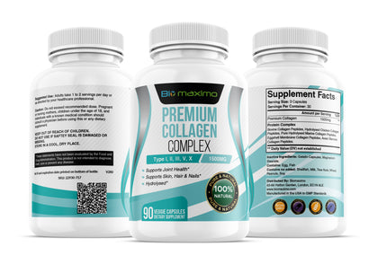 Biomaximo Premium Collagen Complex - Type I, II, III, V, X  Advanced Formula