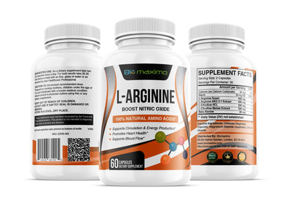 Biomaximo Natural L-Arginine 60 Capsules