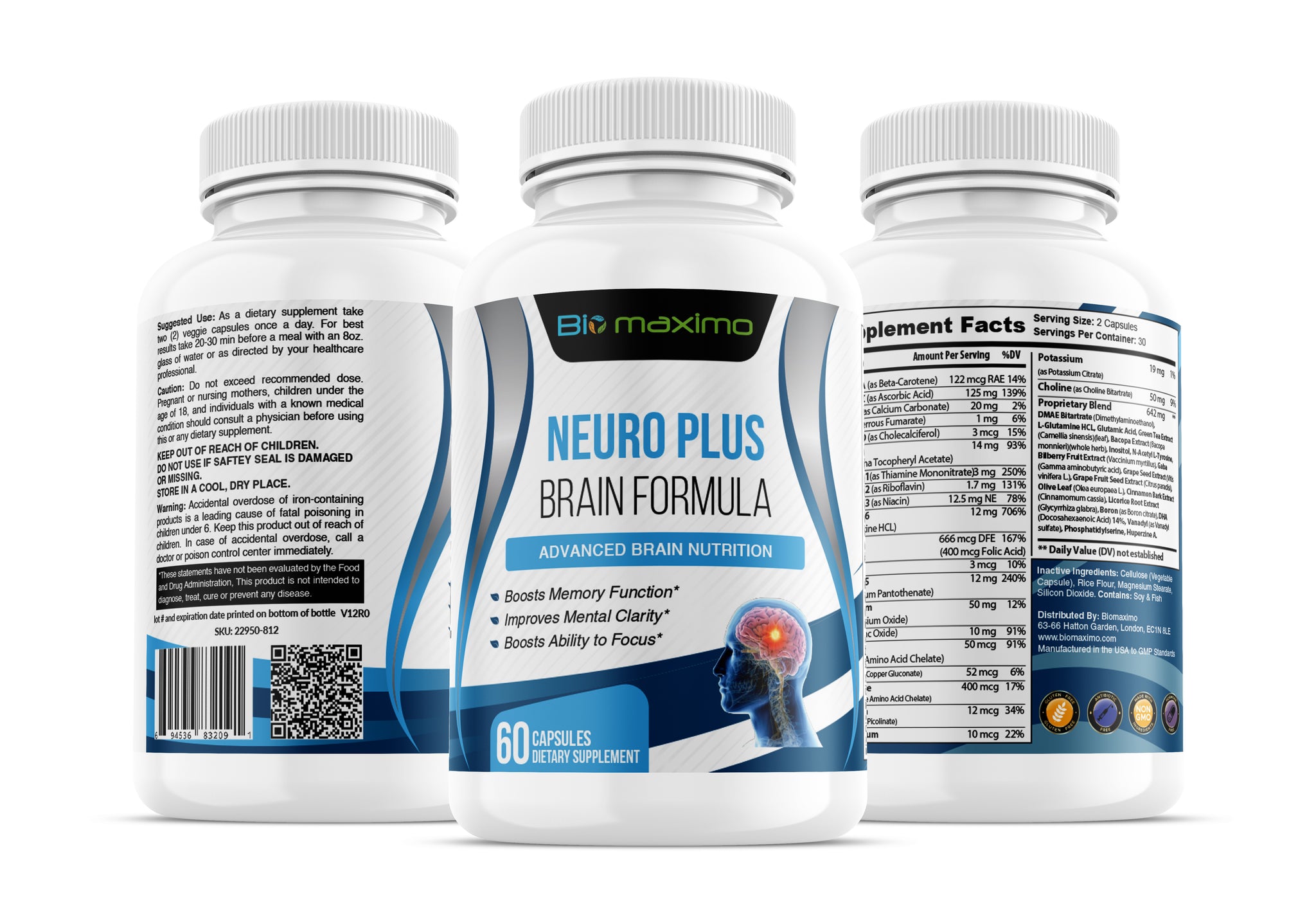 Biomaximo Neuro Plus Brain and Focus – Advanced Brain Nutrition