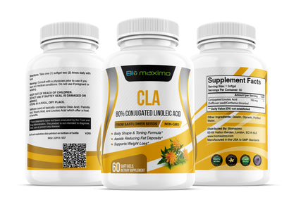 Biomaximo CLA Softgel - Non GMO & Gluten Free Conjugated Linoleic Acid
