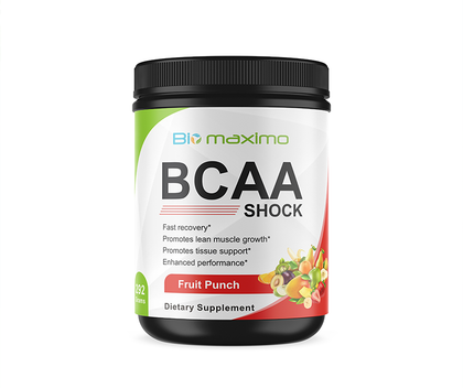 Biomaximo BCAA Shock Fruit Punch Supplement for Muscle Mass Development