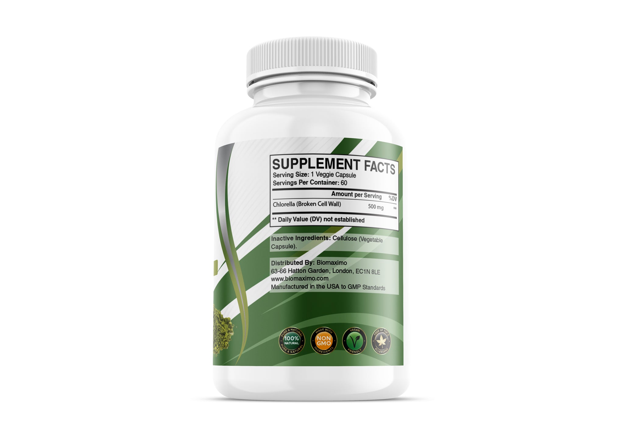 Biomaximo 100% Natural Chlorella Pure Broken Cell Wall Algae