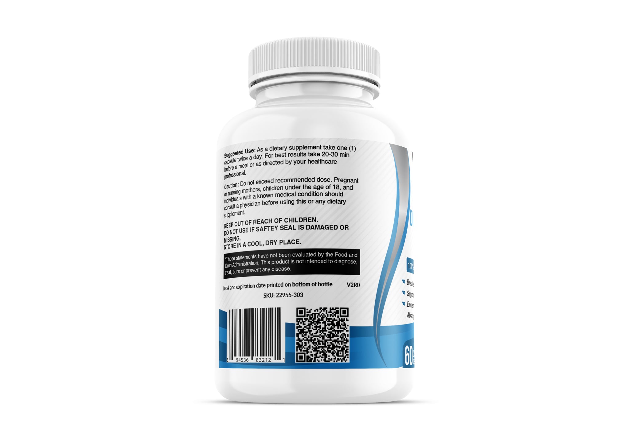 Biomaximo Digestive Enzyme 60 Capsules - High Strength Plant Sourced