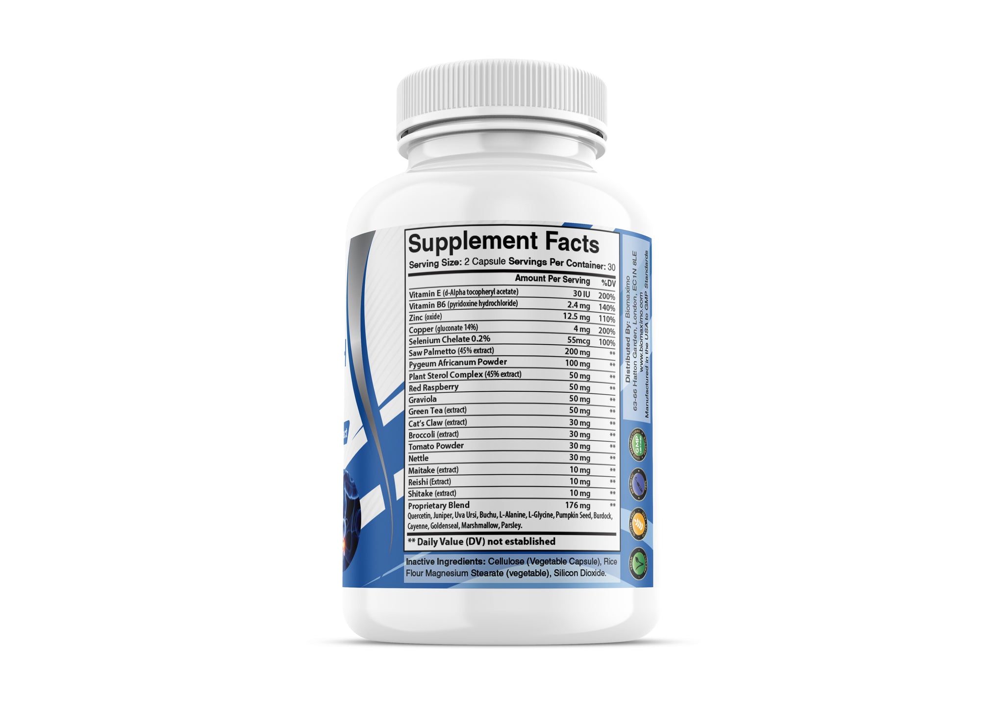 Biomaximo Prostate Formula Capsules - Extra Strength with Saw Palmetto, Zinc & Pumpkin Seed
