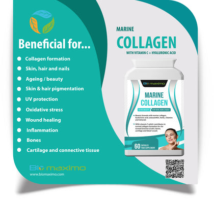 Biomaximo Ultra Marine Collagen Formula for Skin, Hair & Nails with Vitamin C & Hyaluronic Acid - Biomaximo.com