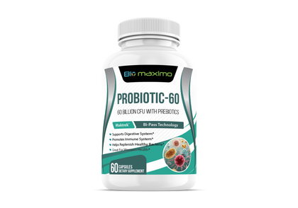 Biomaximo Probiotic-60 Billion With Prebiotics-High Strength CFU
