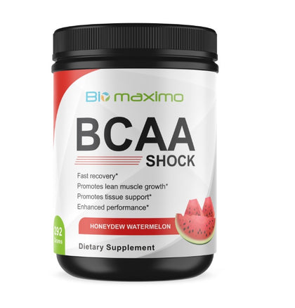Biomaximo BCAA Shock Watermelon - Aminoácidos e Glutamina para Músculo Magro e Recuperação