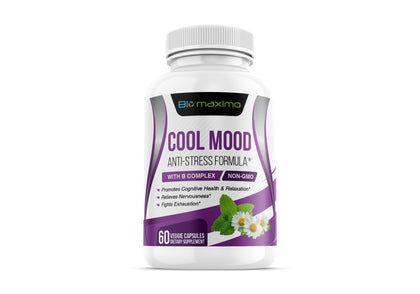 Fórmula anti-ansiedade Biomaximo Cool Mood para saúde cognitiva e alívio do estresse