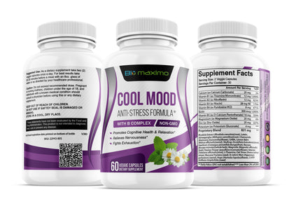 Biomaximo Cool Mood Formule anti-anxiété pour la santé cognitive et le soulagement du stress